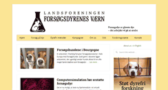 Desktop Screenshot of forsoegsdyrenes-vaern.dk