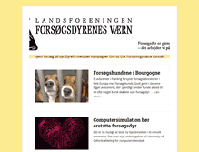 Tablet Screenshot of forsoegsdyrenes-vaern.dk